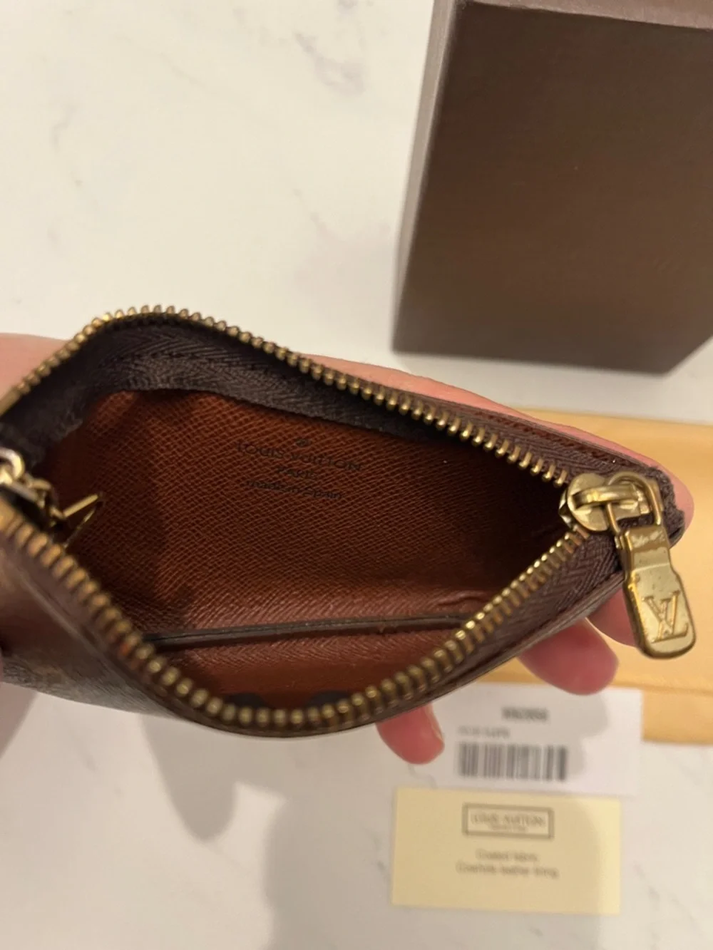 Louis Vuitton Monogram Canvas Key Pouch with Gold Hardware - Picture 3 of 6